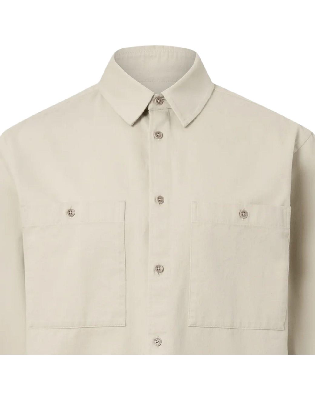Belstaff White Outpost Shirt Cotton Herringbone for men