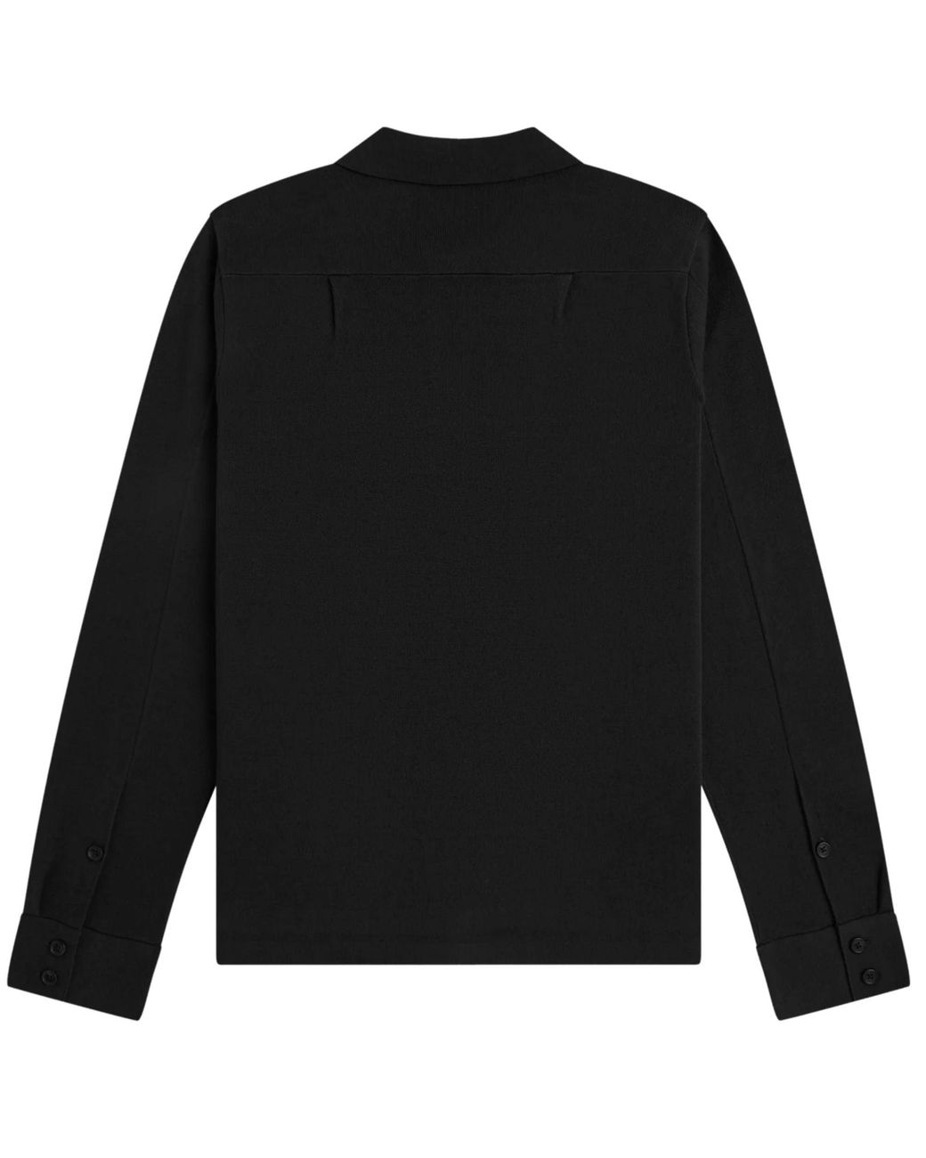 Fred Perry Black Knitted Overshirt for men
