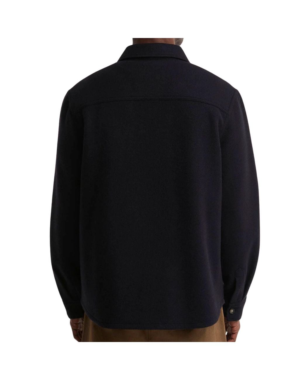 Barbour Black Marltown Tailored Wool Blend Overshirt for men