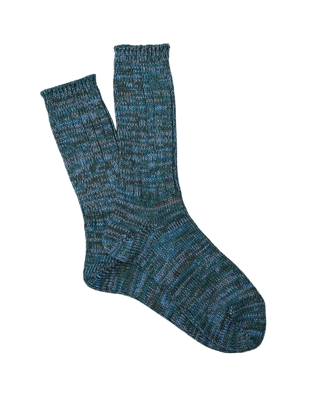 Anonymous Ism Blue 5 Colour Mix Crew Sock for men