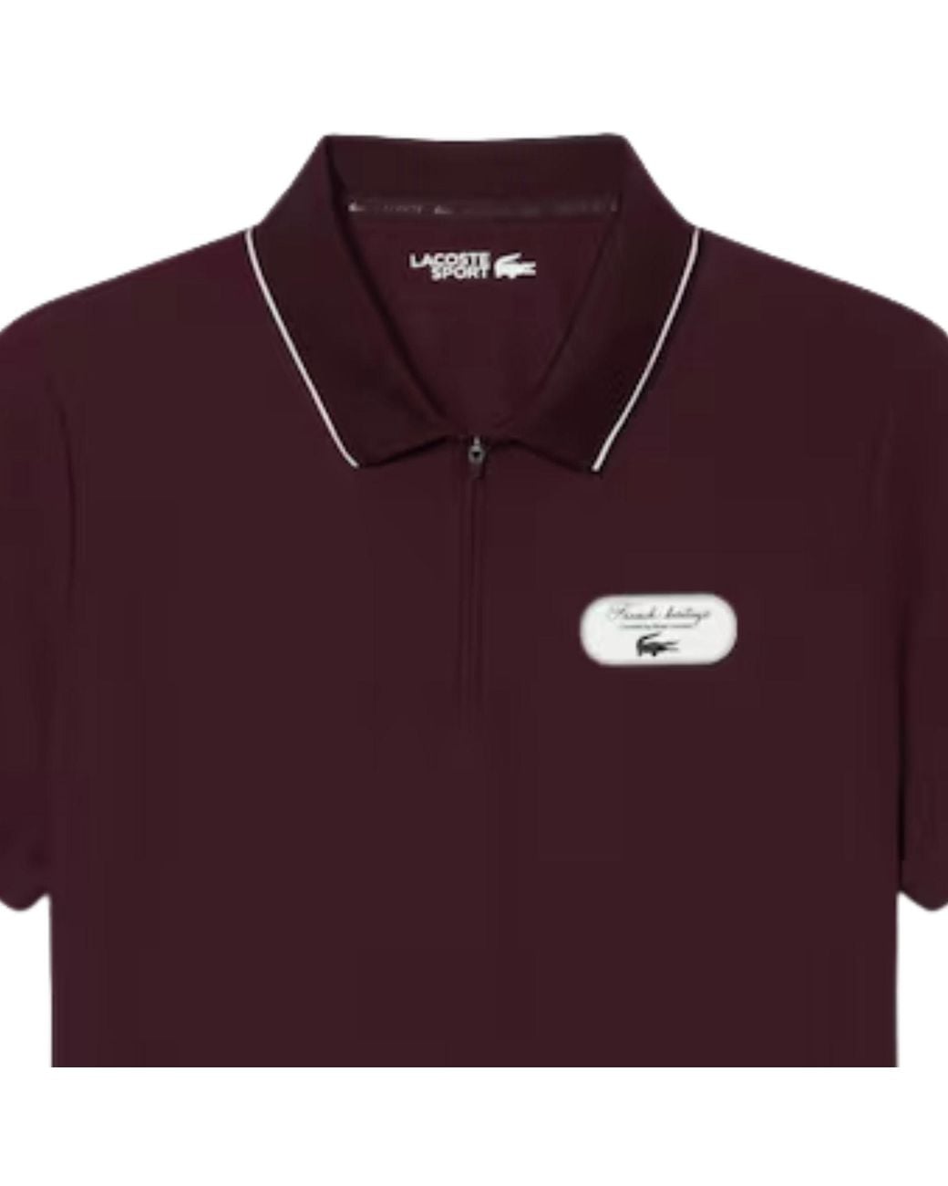 Lacoste Purple Ultra Dry Badge Accent Tennis Heritage Polo Shirt for men