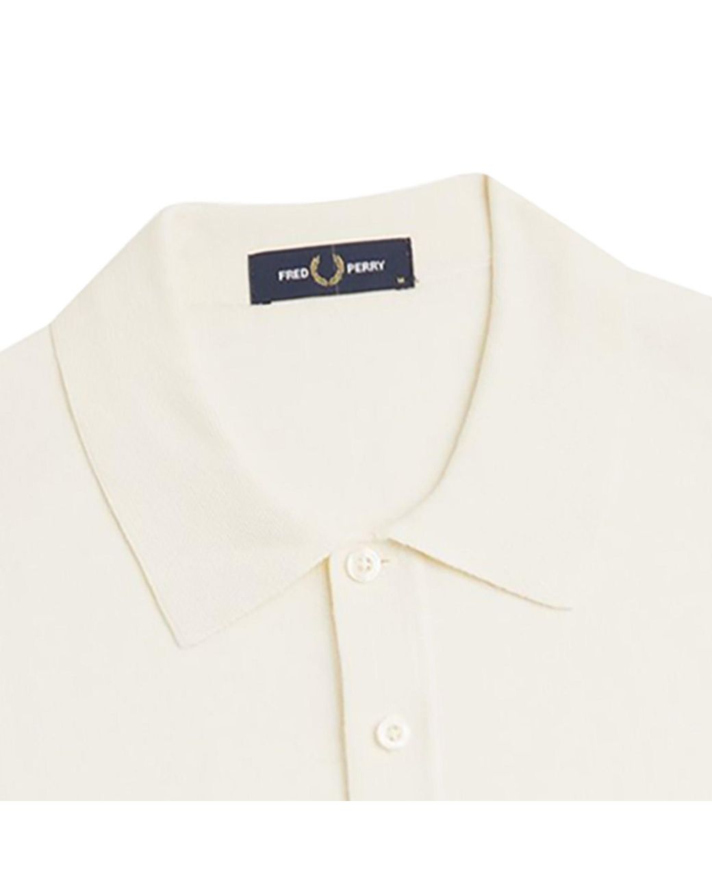 Fred Perry White Knitted Cotton Shirt for men