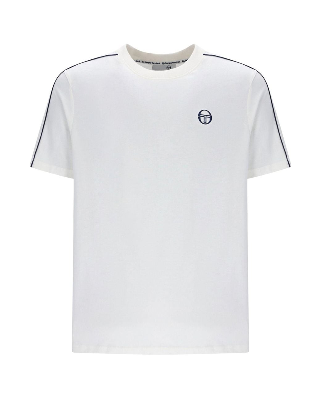 Sergio Tacchini White Santis Raised Logo T-Shirt for men