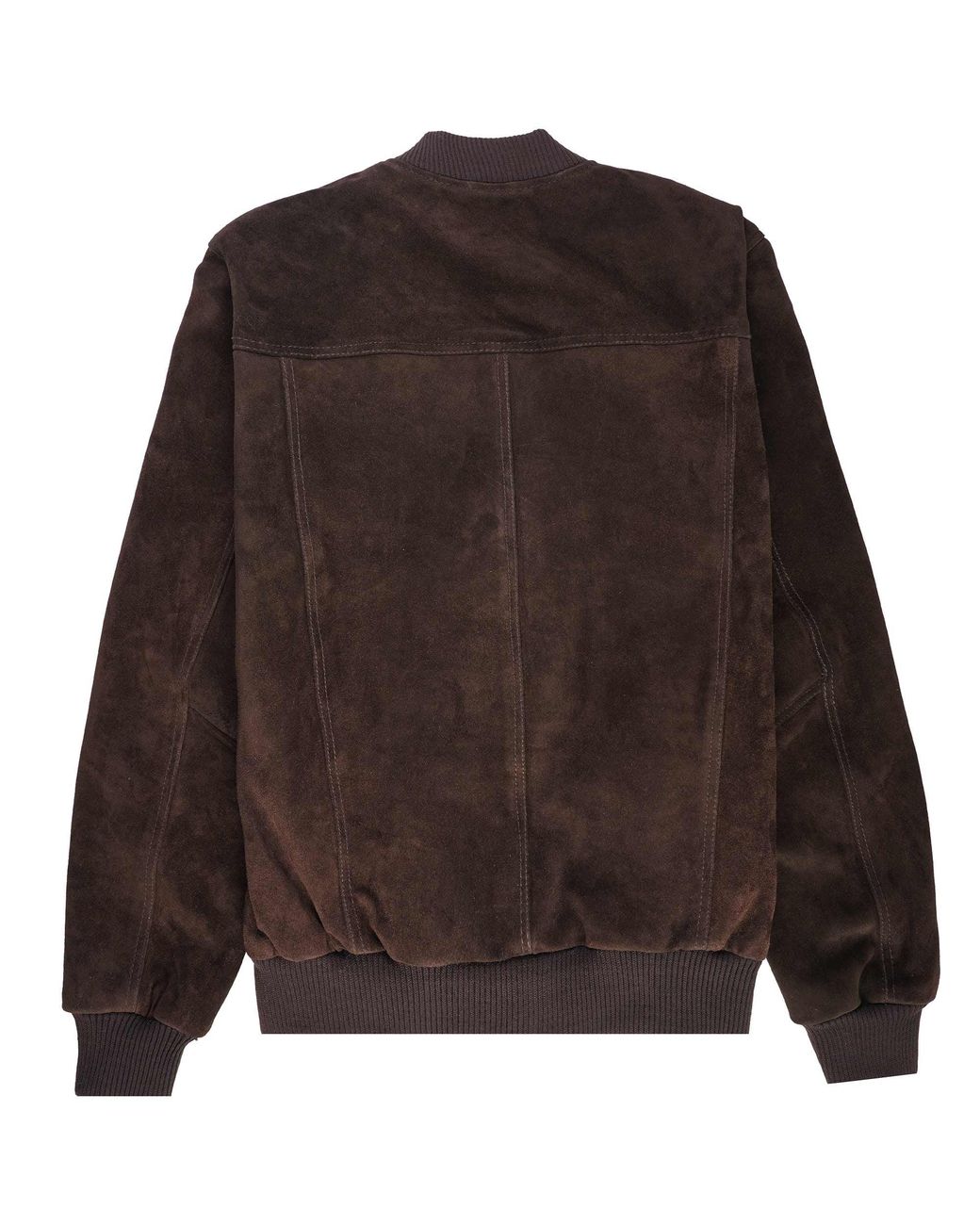 real hoxton Brown Suede Bomber Jacket for men