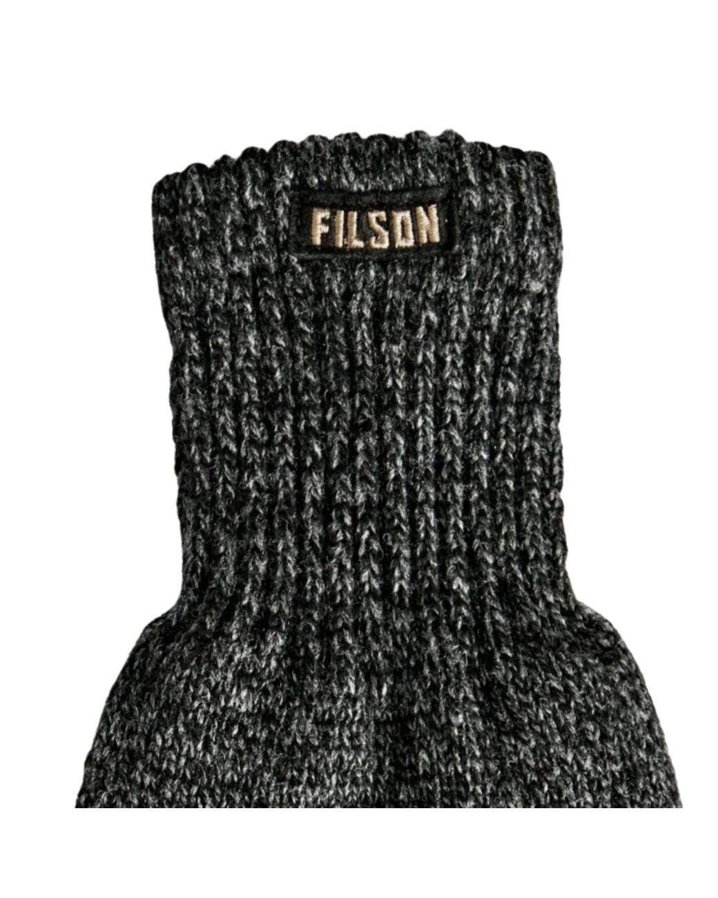 Filson Black Full Finger Knit Gloves for men
