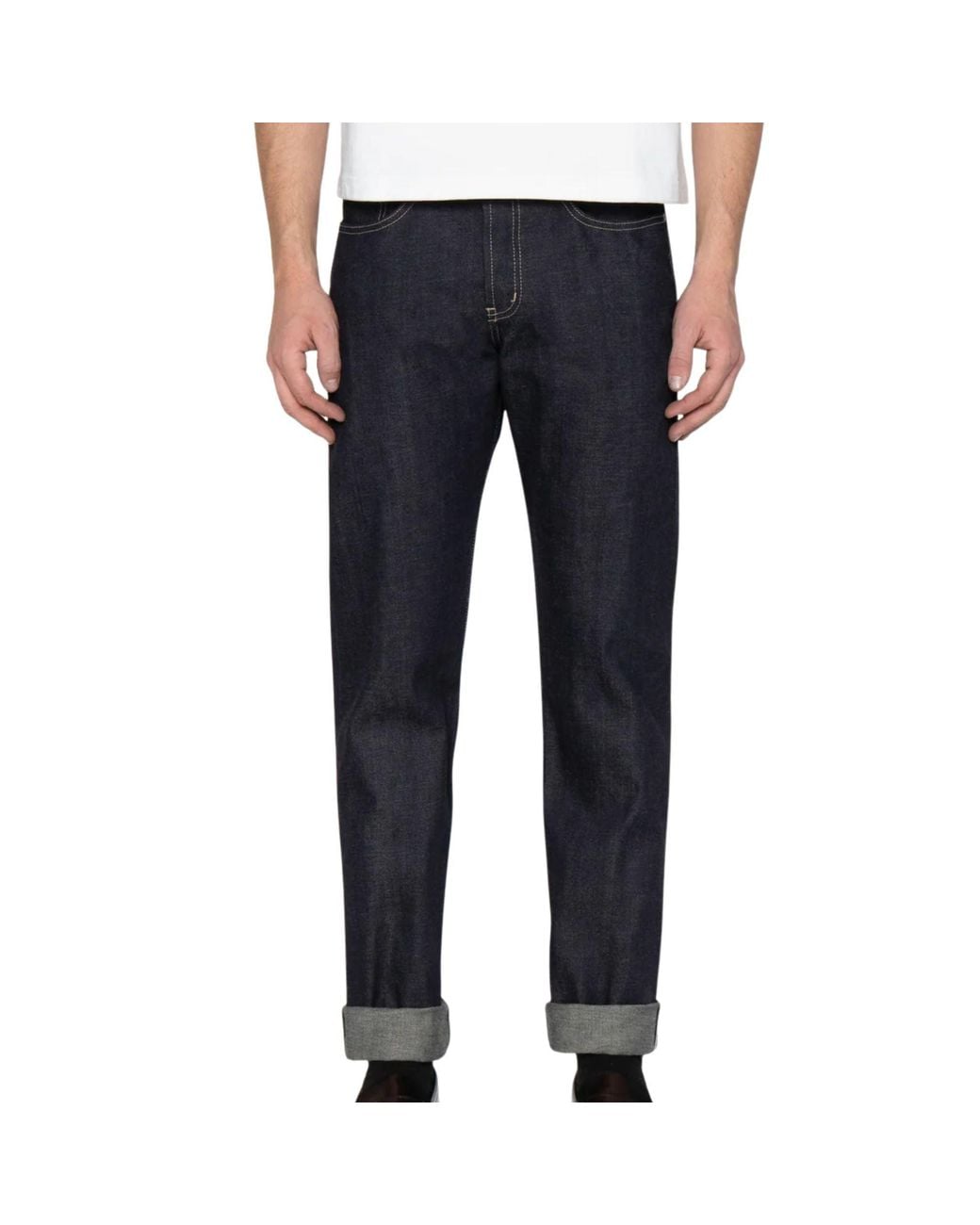 Naked & Famous Blue Weird Guy Fox Fibre Weft for men