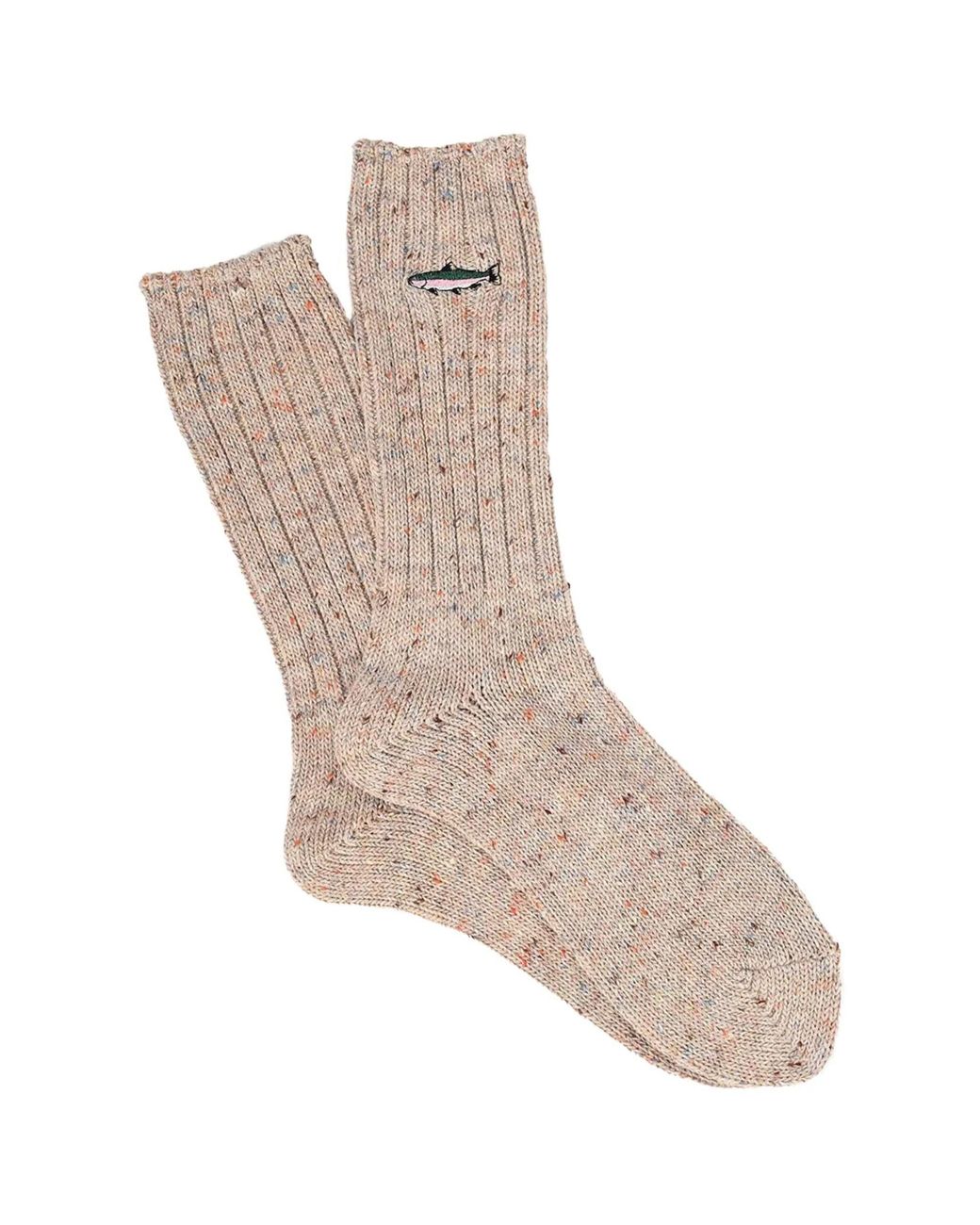 Anonymous Ism Natural Trout Crew Socks for men