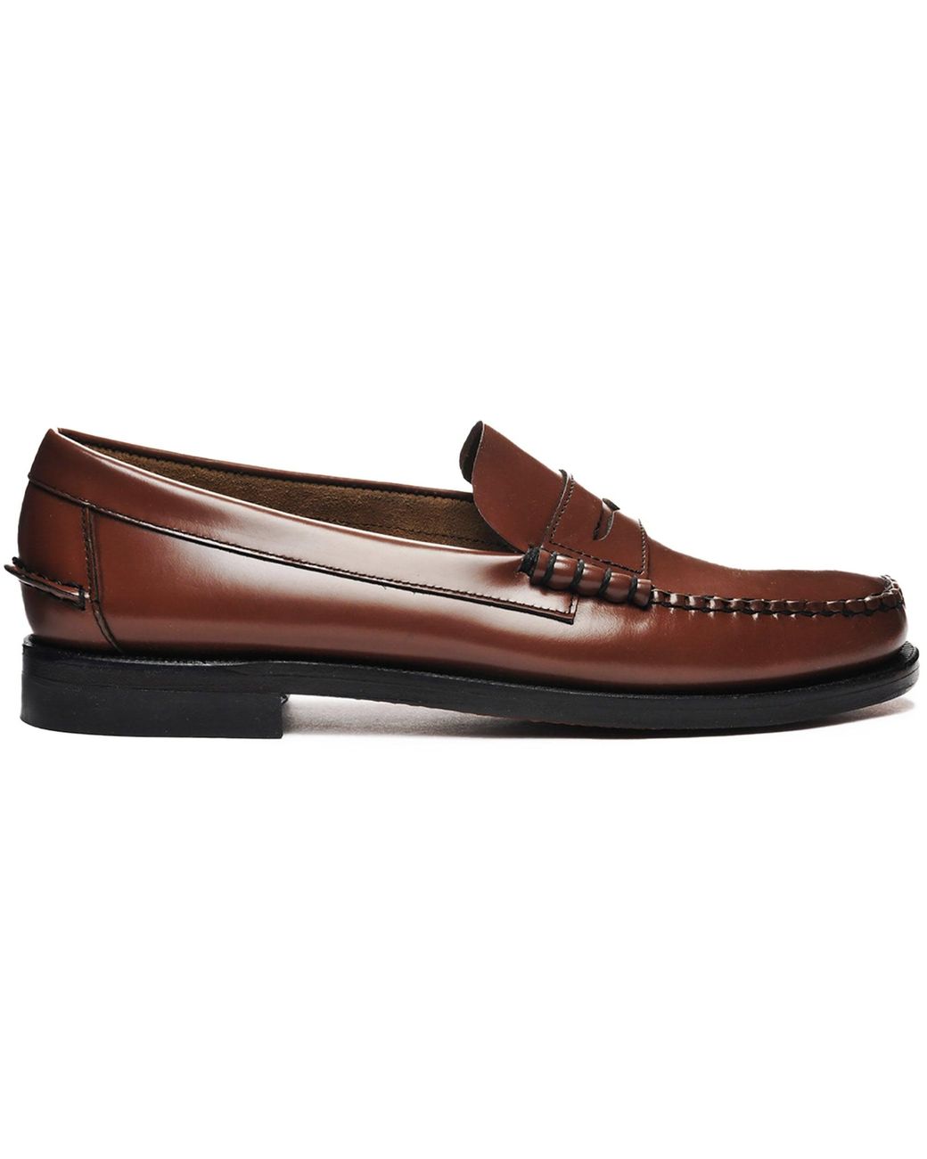 Sebago Brown Classic Dan Leather Loafer for men