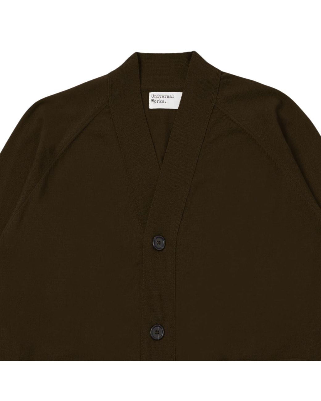 Universal Works Green Loose Cardigan Ii Merino for men