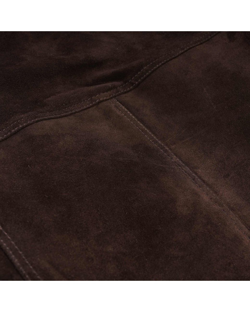 real hoxton Brown Suede Bomber Jacket for men
