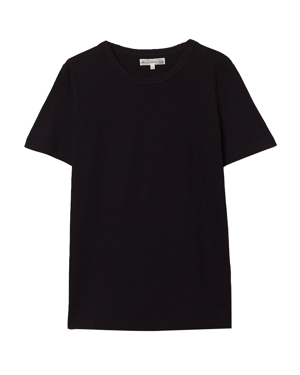 Merz B. Schwanen Black 1950S Loopwheeled T-Shirt for men