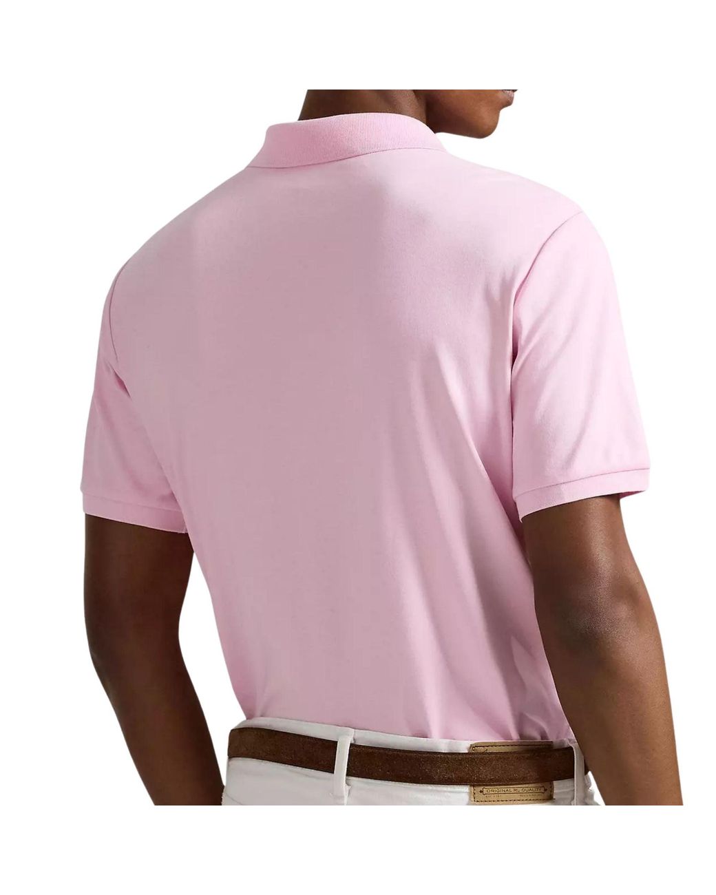 Polo Ralph Lauren Pink Slim Fit Short Sleeve Polo Shirt for men