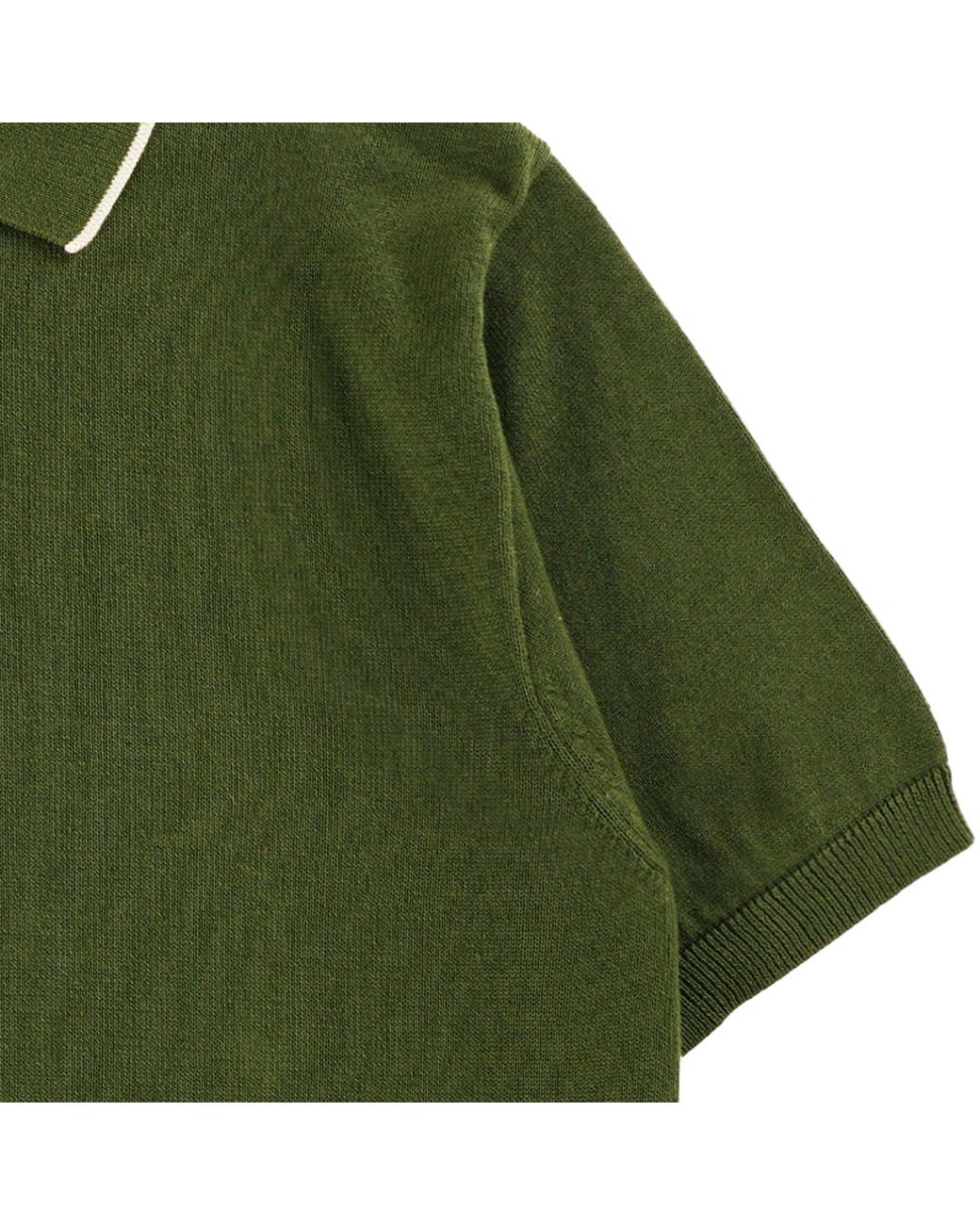Pittari Green Short Sleeve Polo Tipping for men