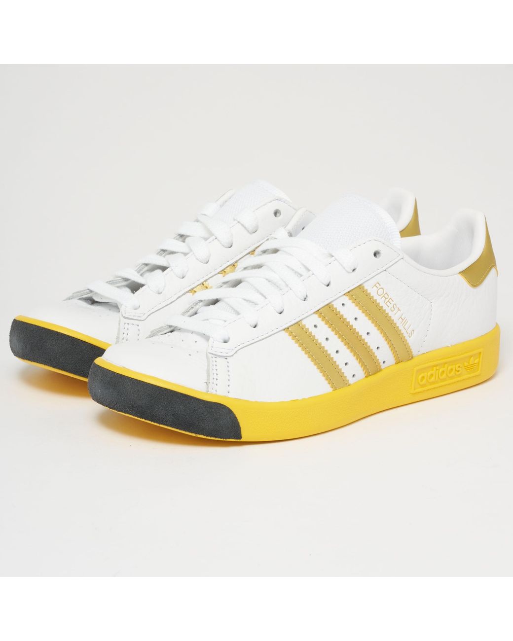 Adidas forest hills white gold best sale yellow
