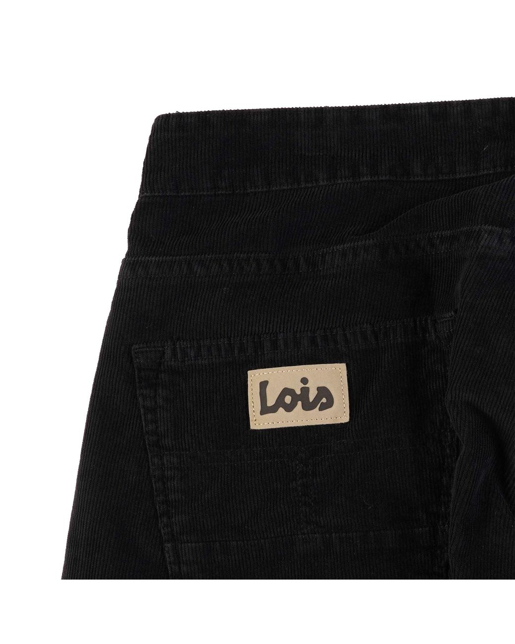 Lois Black Sierra Thin Corduroy Trousers for men