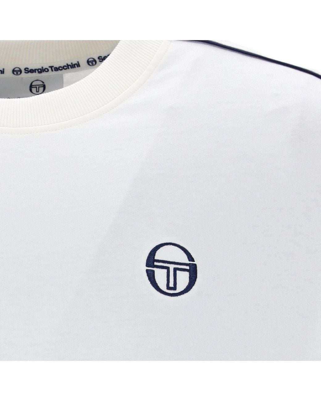 Sergio Tacchini White Santis Raised Logo T-Shirt for men