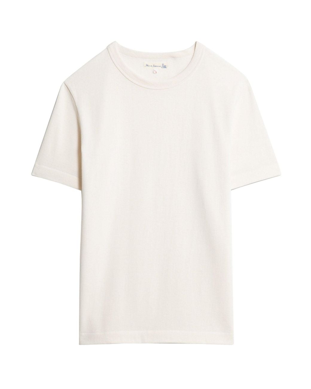 Merz B. Schwanen White Loopwheeled T-Shirt for men