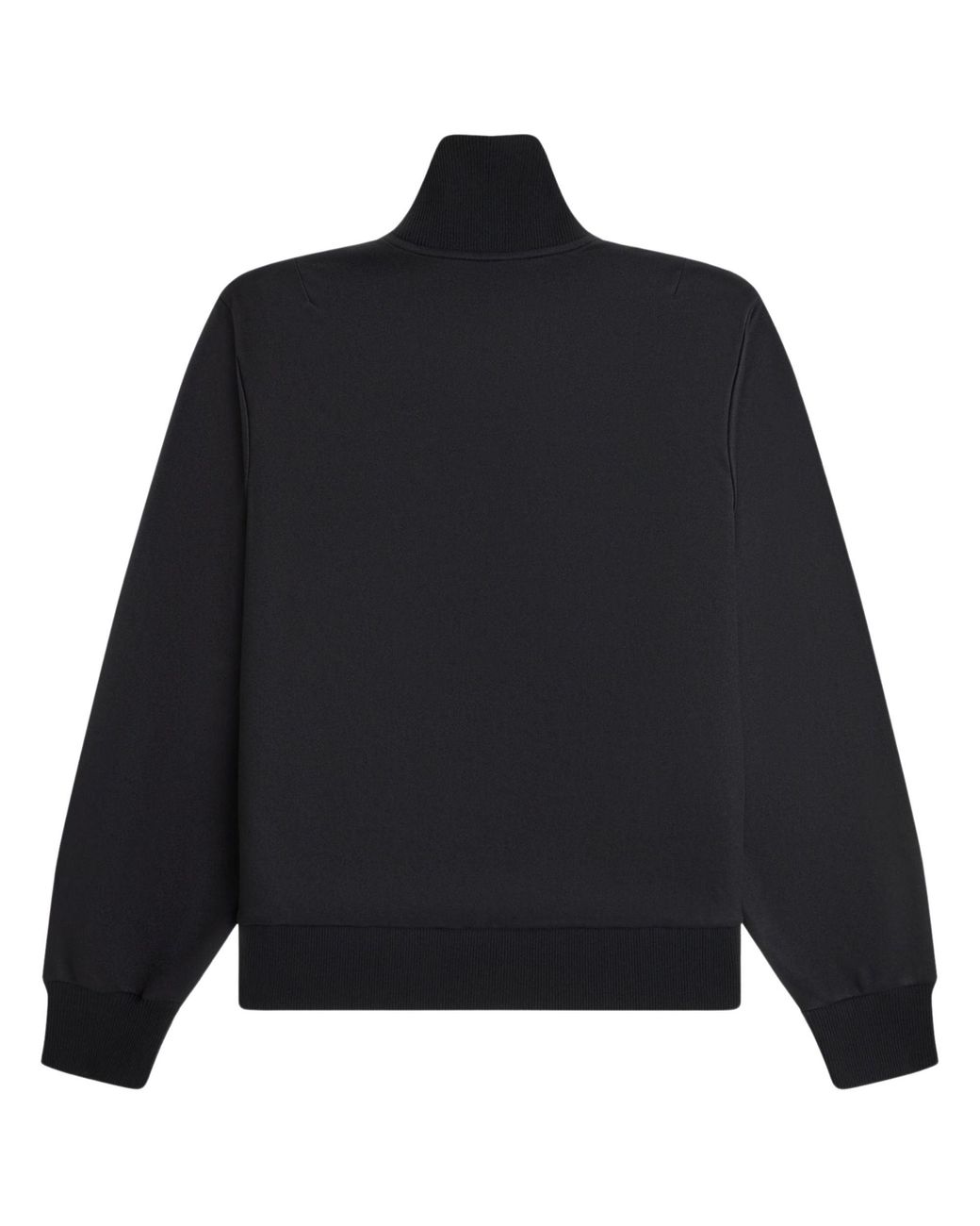 Fred Perry Black Leather Patch Track Jacket for men