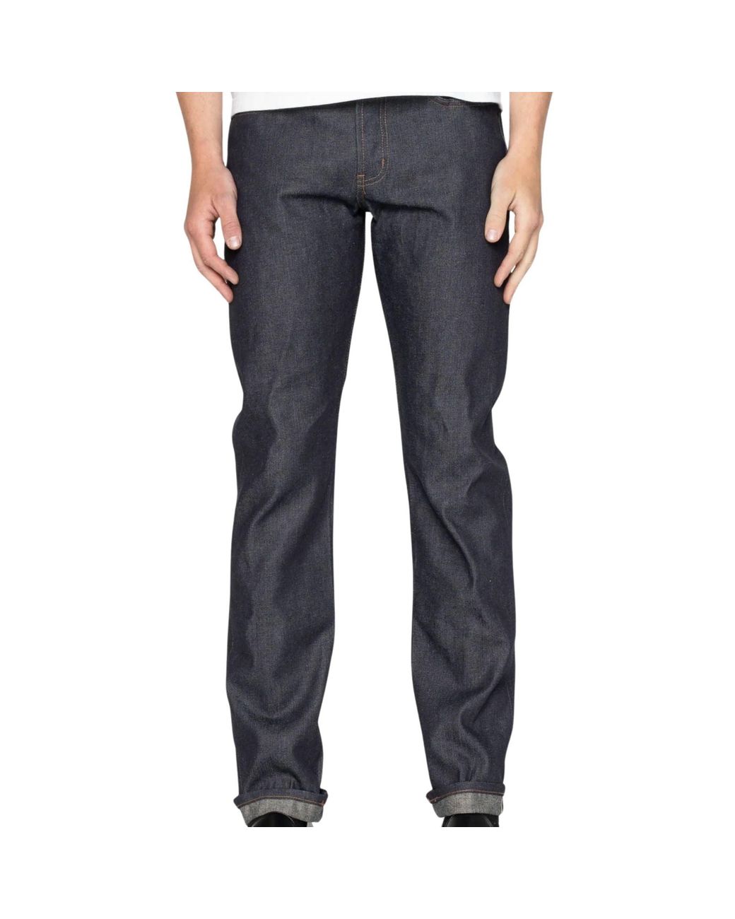 Naked & Famous Gray Weird Guy Hemp Blend Selvedge for men
