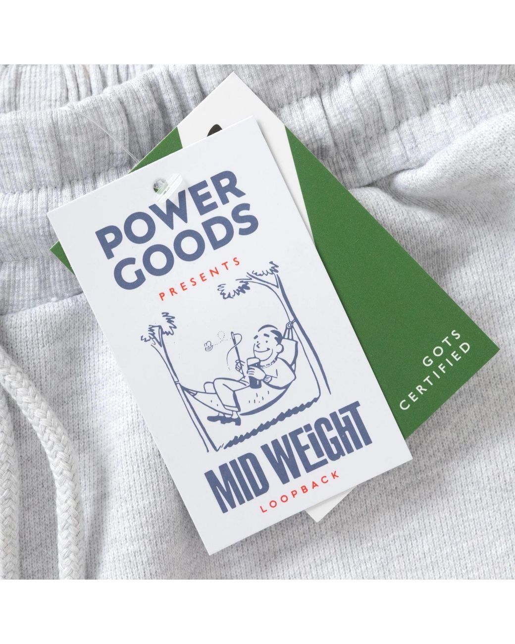Power Goods Blue Loopback Sweat Shorts for men