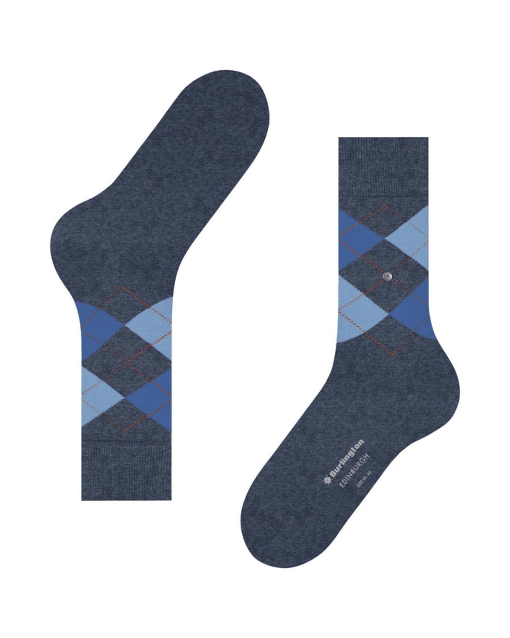 Burlington Blue Edinburgh Socks for men