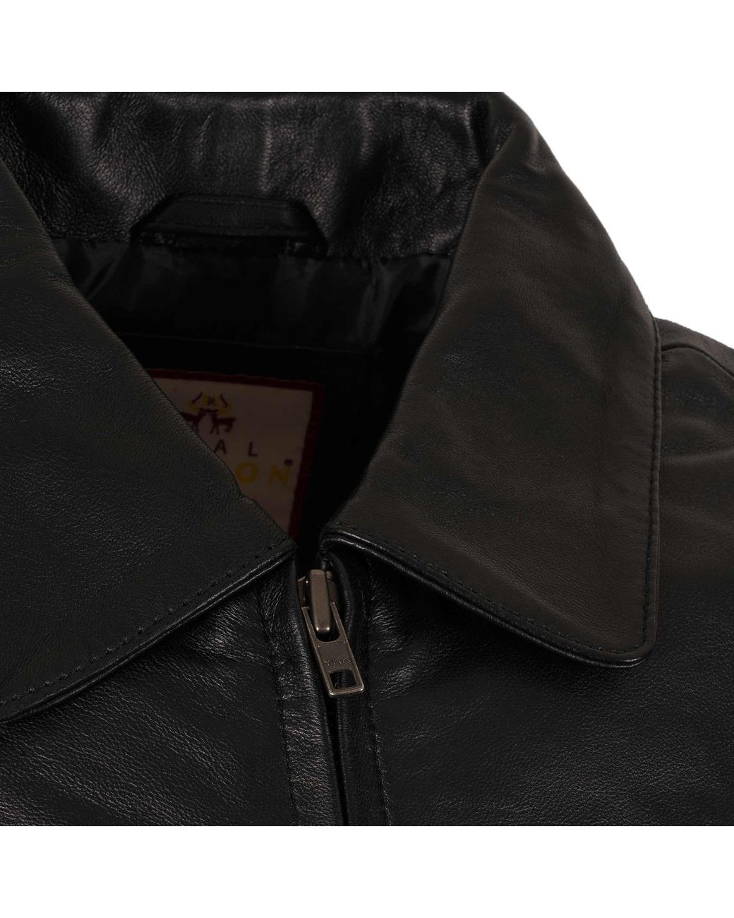 real hoxton Black Classic Leather Jacket for men