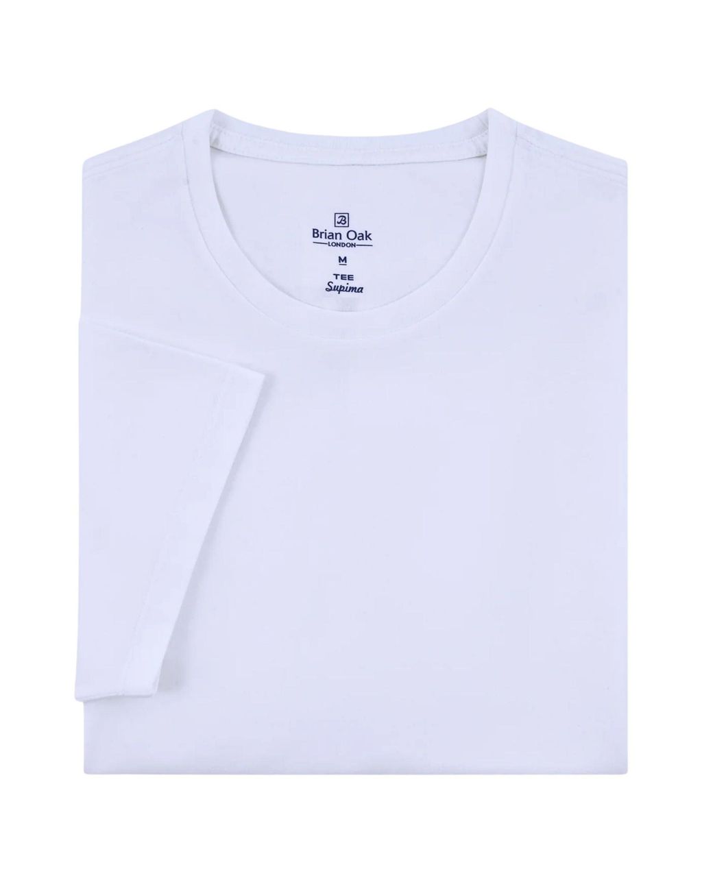 Stuarts London White Brian Oak Pure Supima Cotton T-Shirt for men