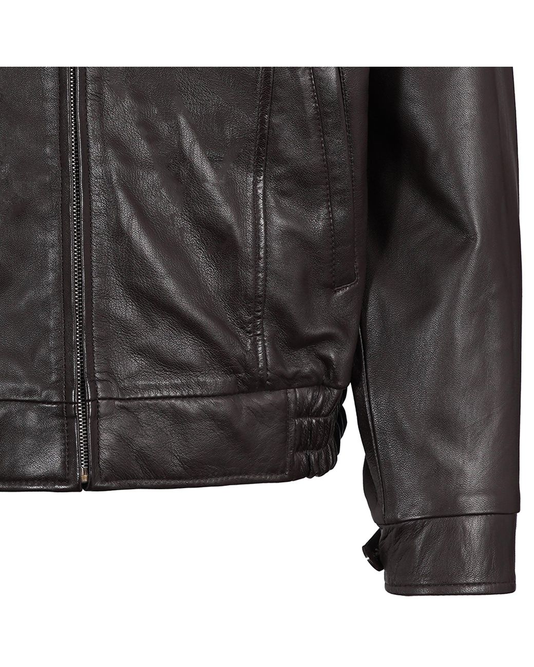 real hoxton Black Leather Gab Jacket for men