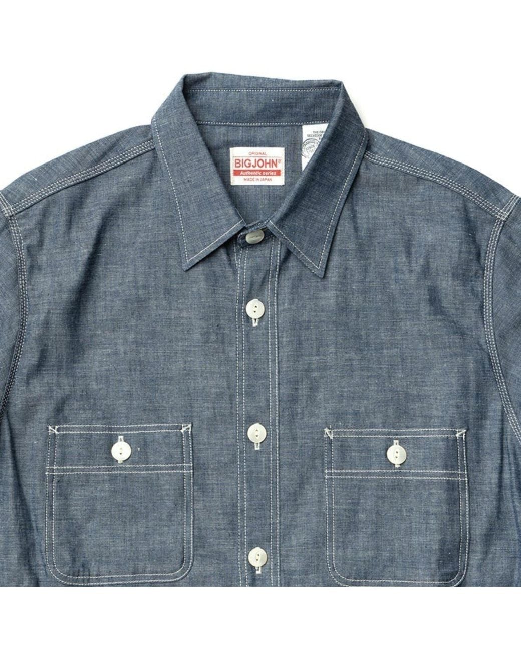 Big John Denim Blue Pullover Shirt for men