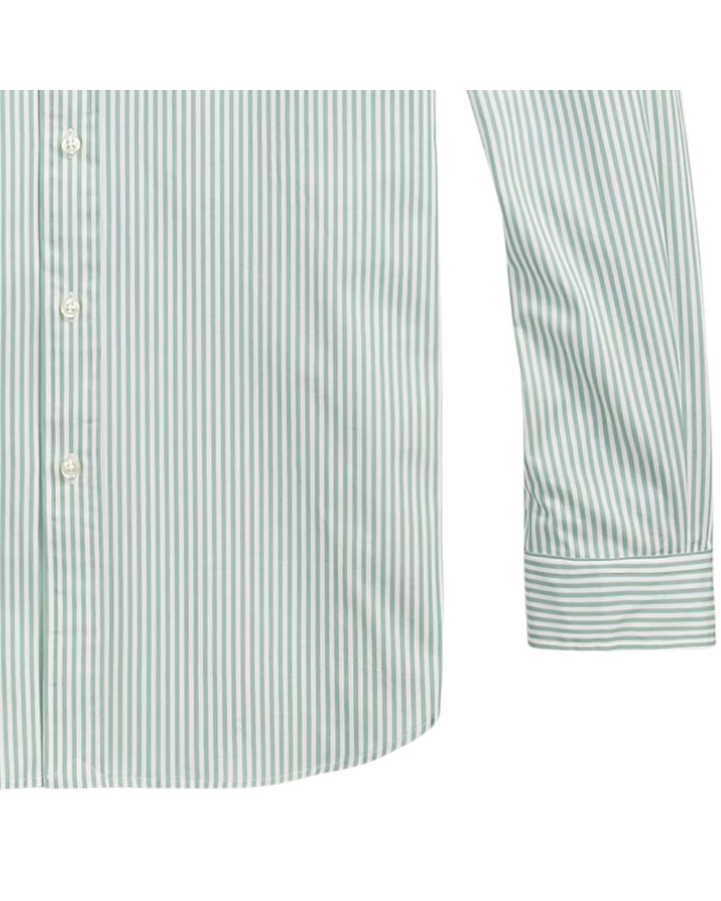 Polo Ralph Lauren Blue Custom Fit Striped Stretch Poplin Shirt for men