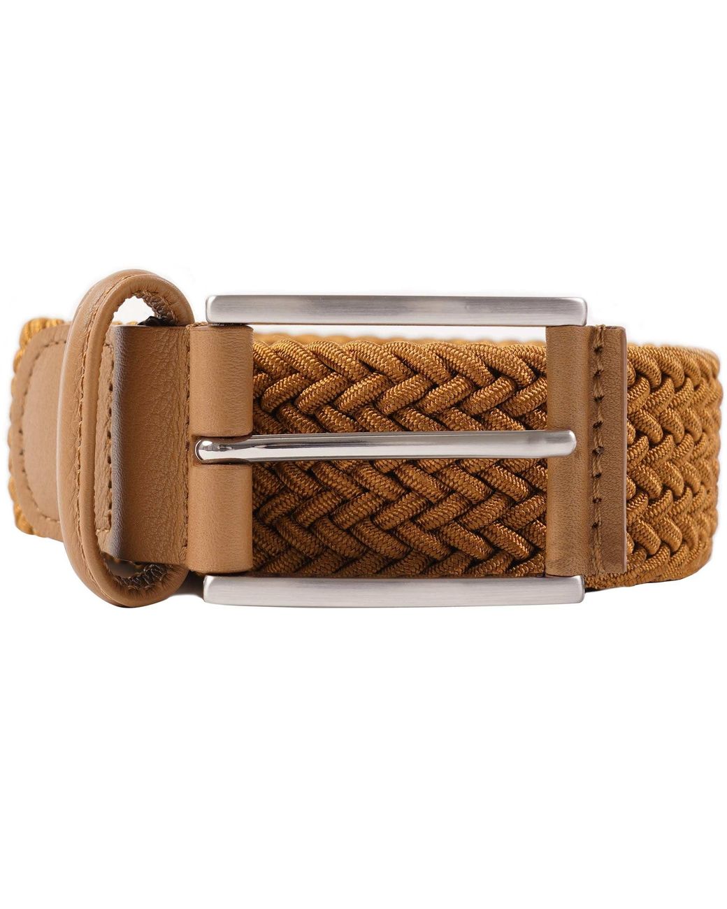 Andersons Brown Woven Belt for men