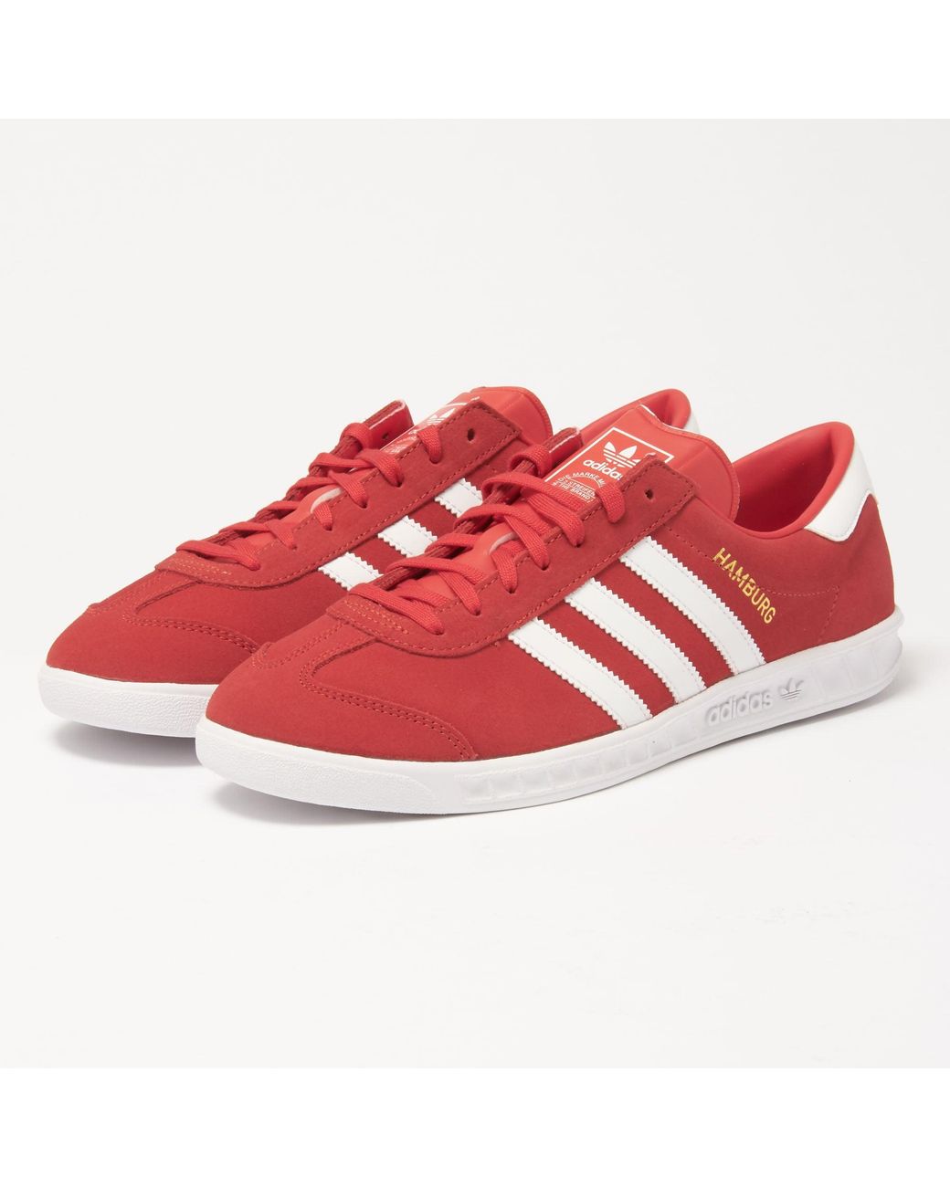 adidas Originals Hamburg - Red & White for Men | Lyst UK