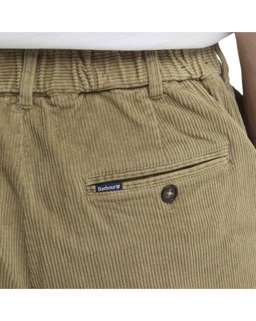 Barbour Green Stretch Cord Relaxed Fit Trouser for men