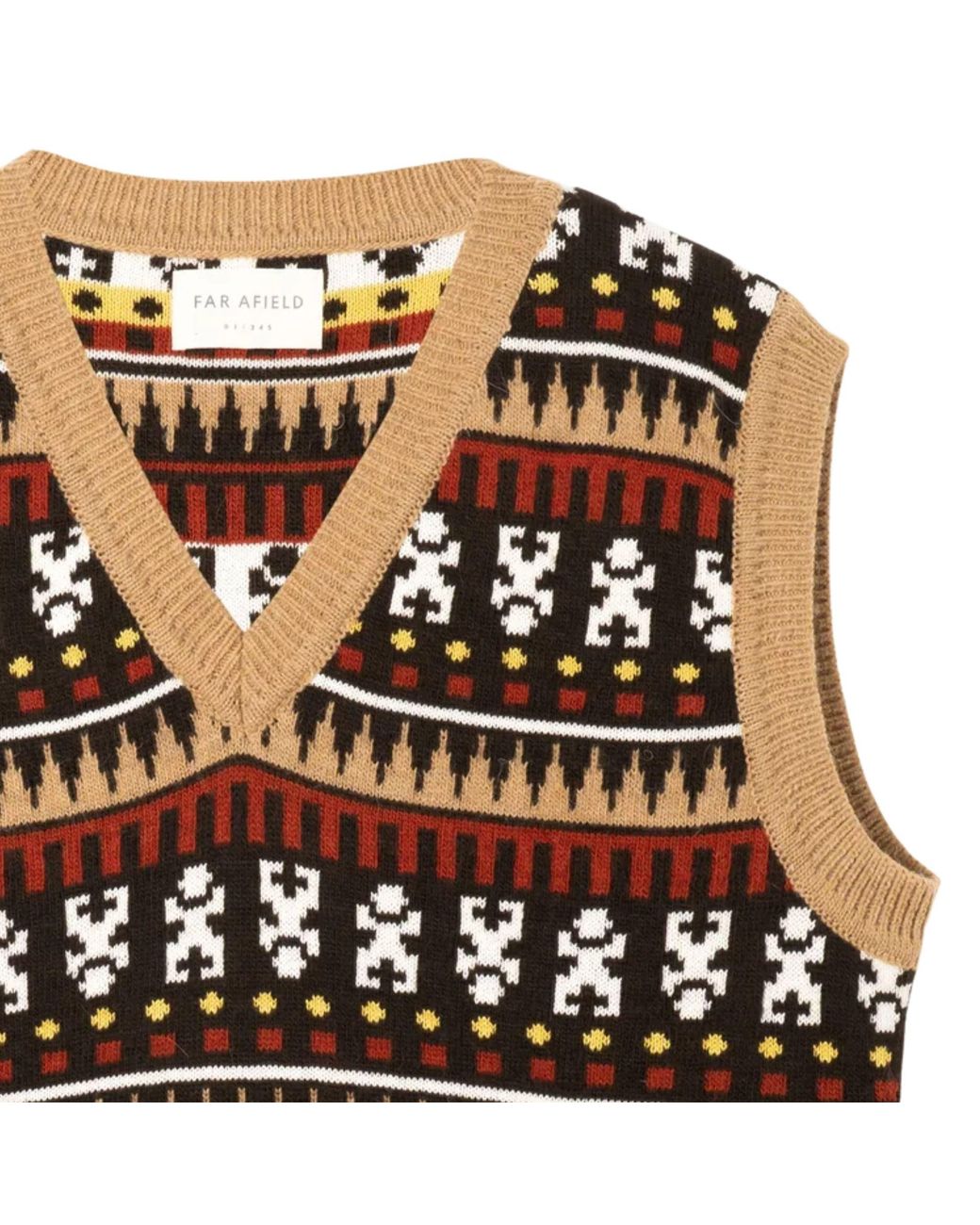 Far Afield Black Lok Kala Pinto Vest for men