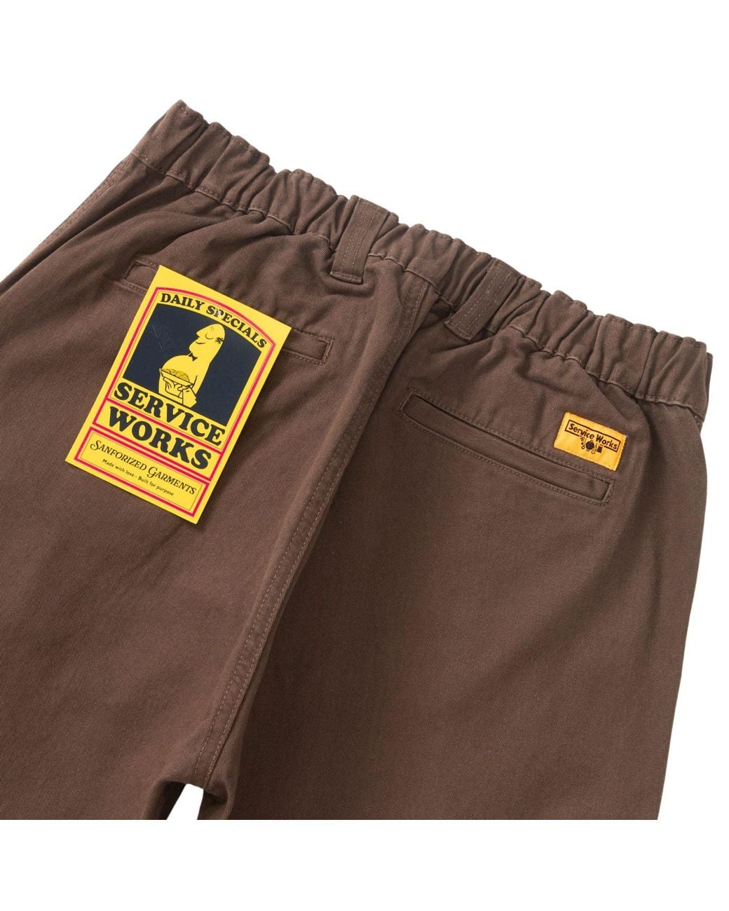 Service Works Brown Twill Waiter Pants for men