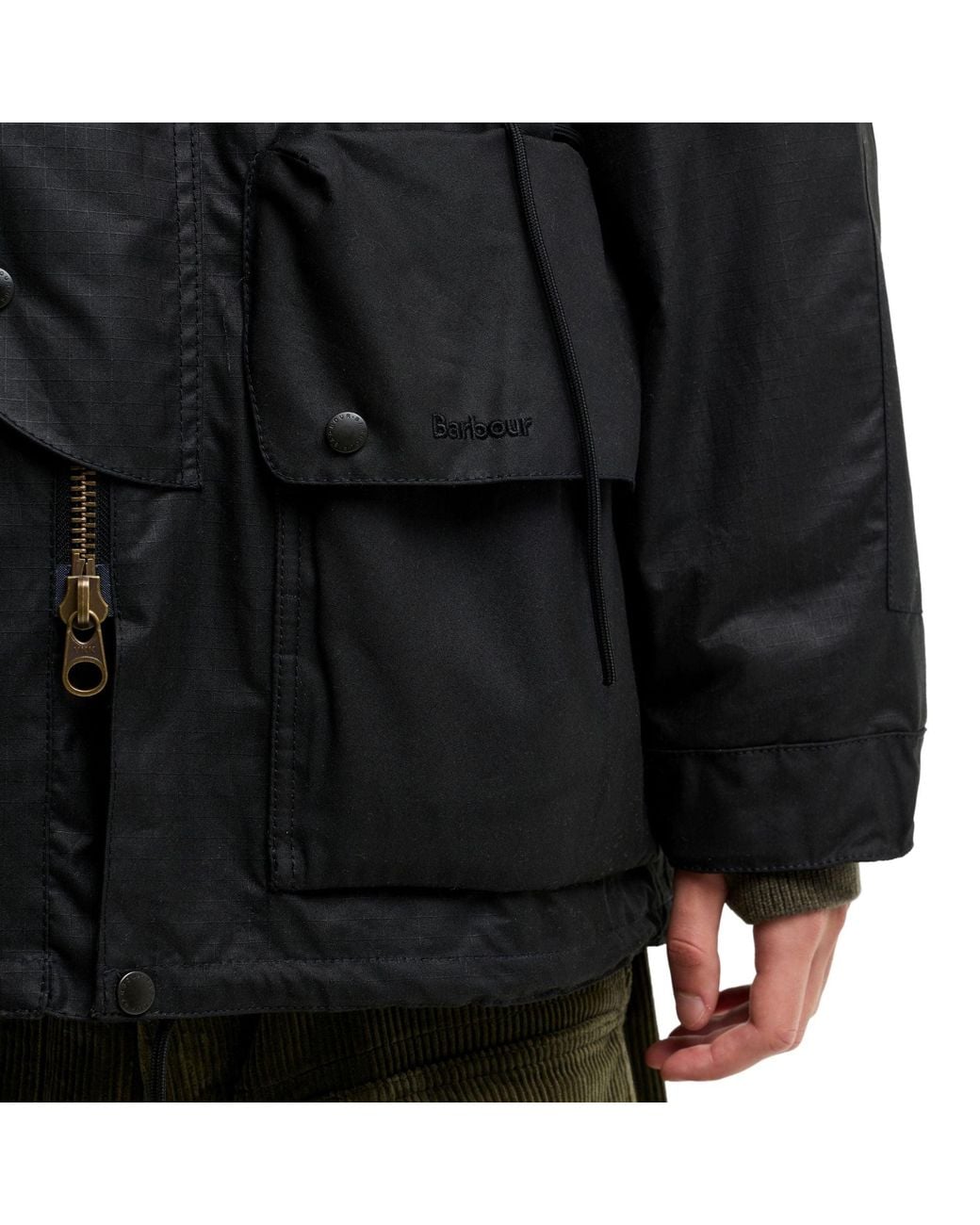 Barbour X Norbit Black Ripstop Wax Jacket for men