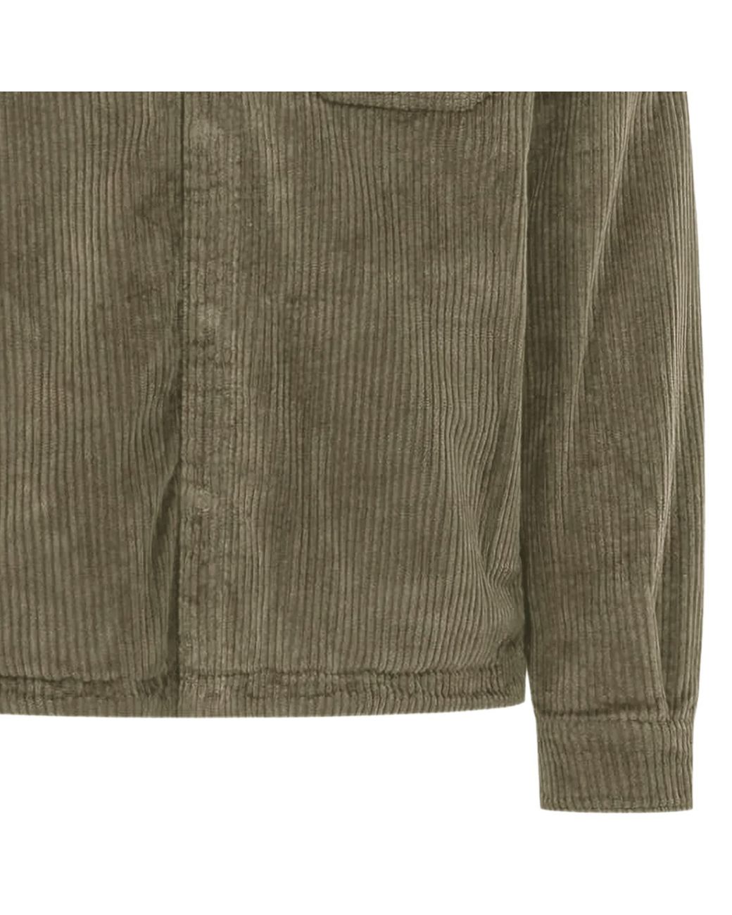 C P Company Green C.P Company Lens-Detail Corduroy Shirt for men