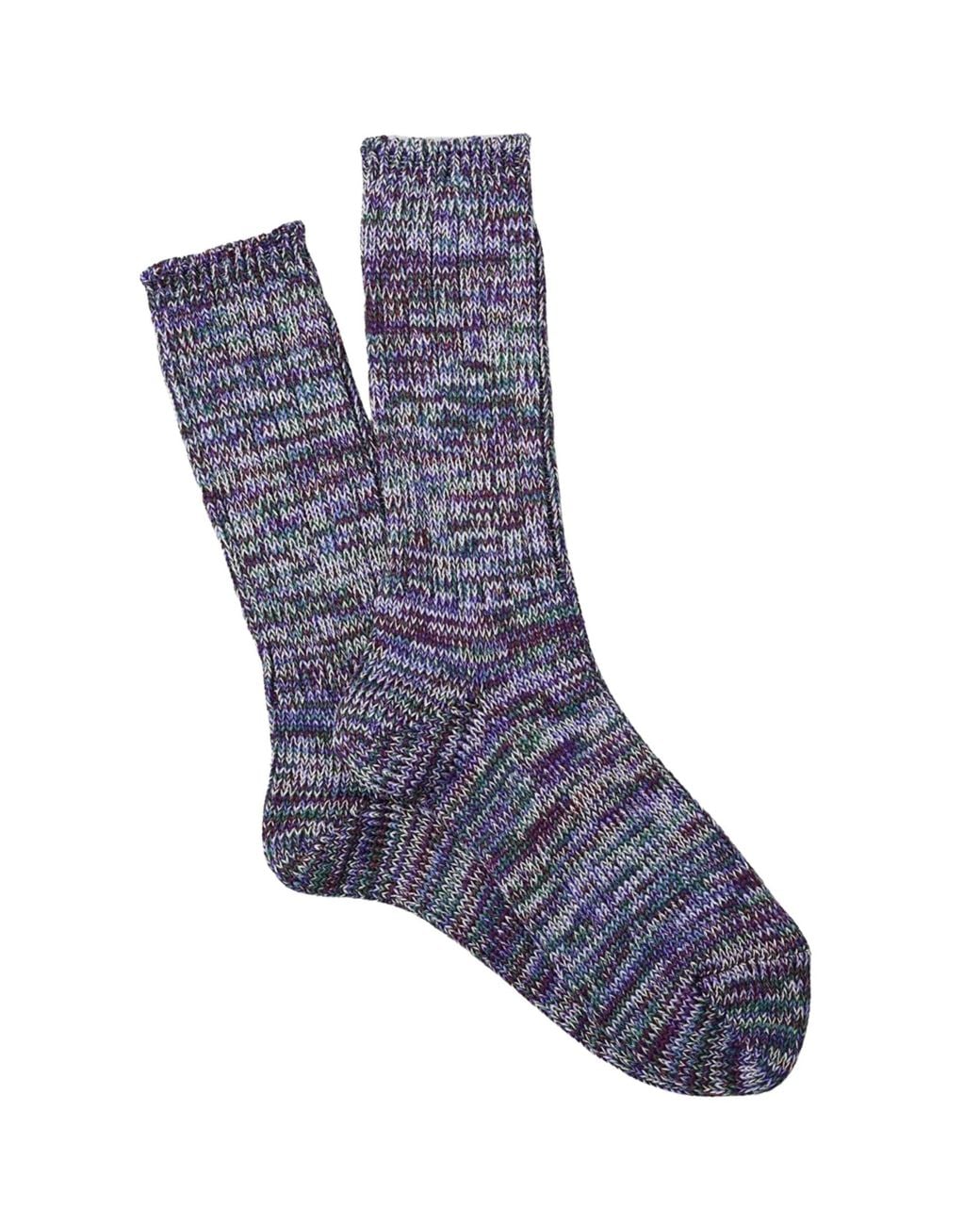 Anonymous Ism Blue 5 Colour Mix Crew Sock for men