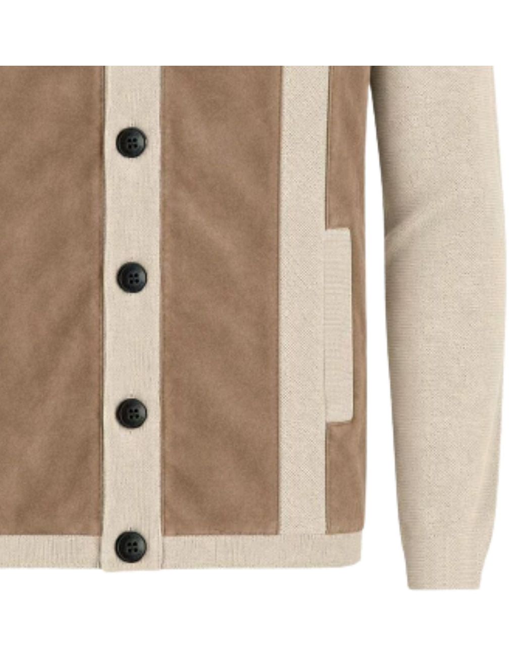 Gabicci Brown Hurst Long Sleeve Knit Cardigan for men
