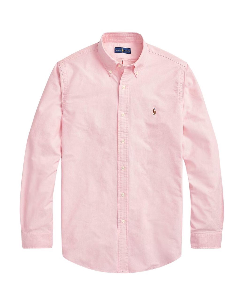 Polo Ralph Lauren Pink Custom Fit Oxford Shirt for men