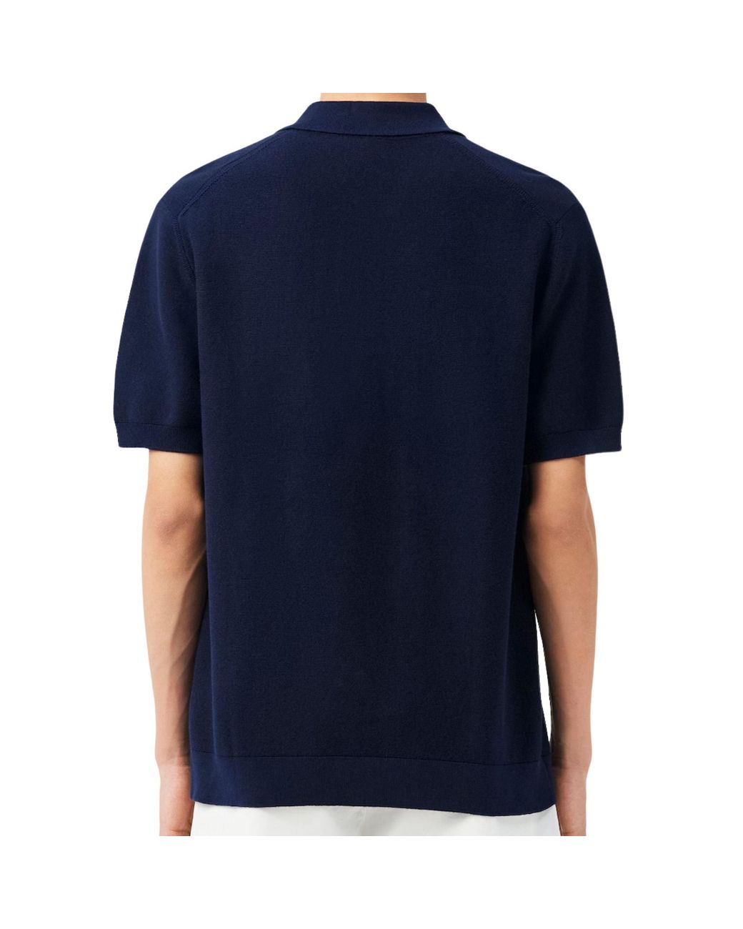 Lacoste Blue Knitted Polo Shirt for men