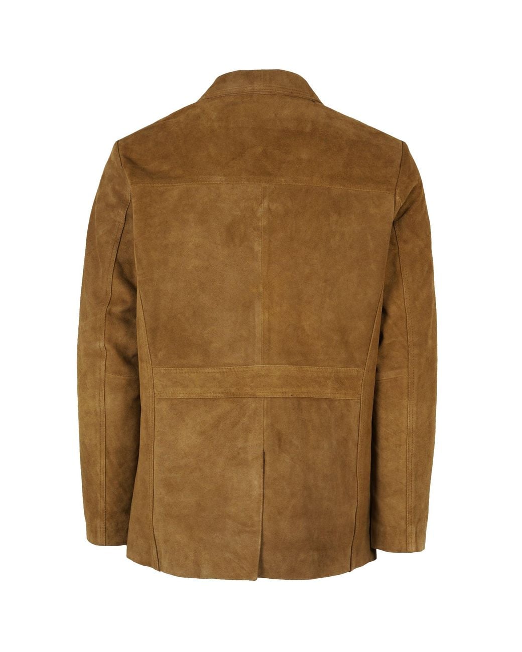 real hoxton Brown Suede Safari Jacket for men