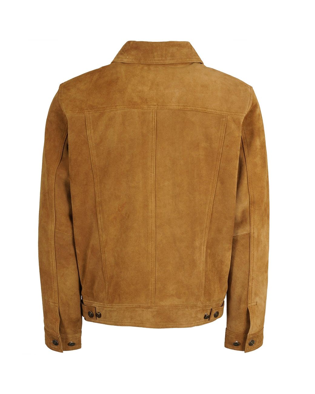 real hoxton Brown Suede Trucker Jacket for men