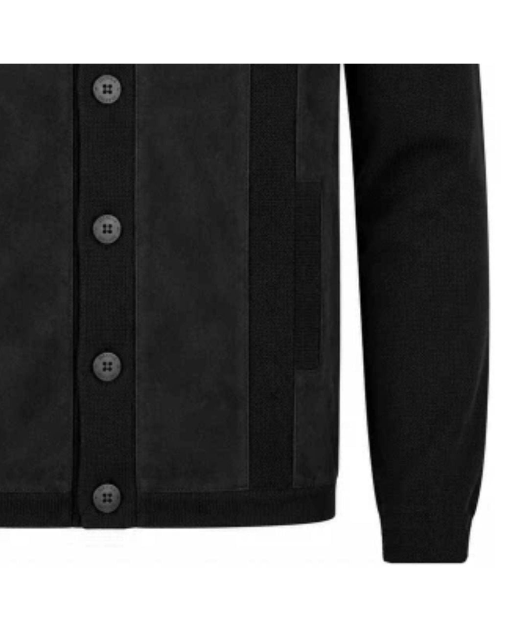 Gabicci Black Hurst Long Sleeve Knit Cardigan for men