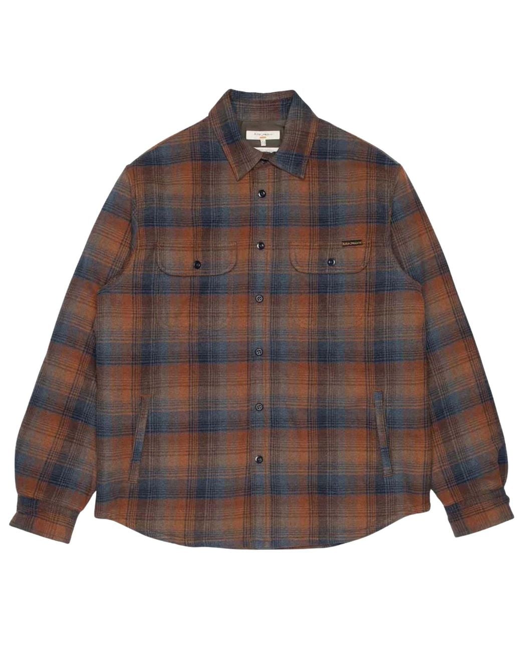Nudie Jeans Brown Glenn Padded Shirt for men