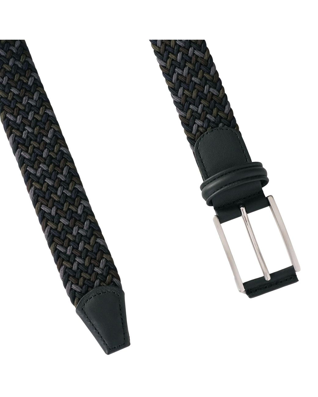 Andersons Black Woven Belt for men