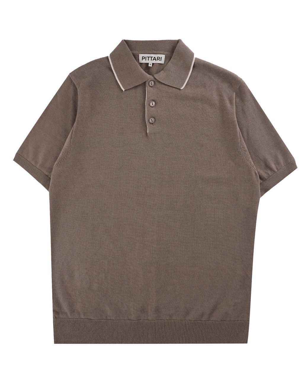 Pittari Brown Short Sleeve Polo Tipping for men