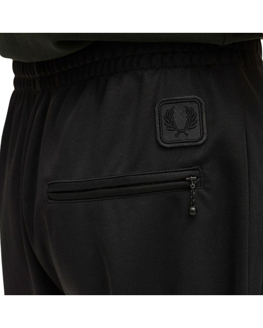 Fred Perry Blue Leather Patch Track Pant for men