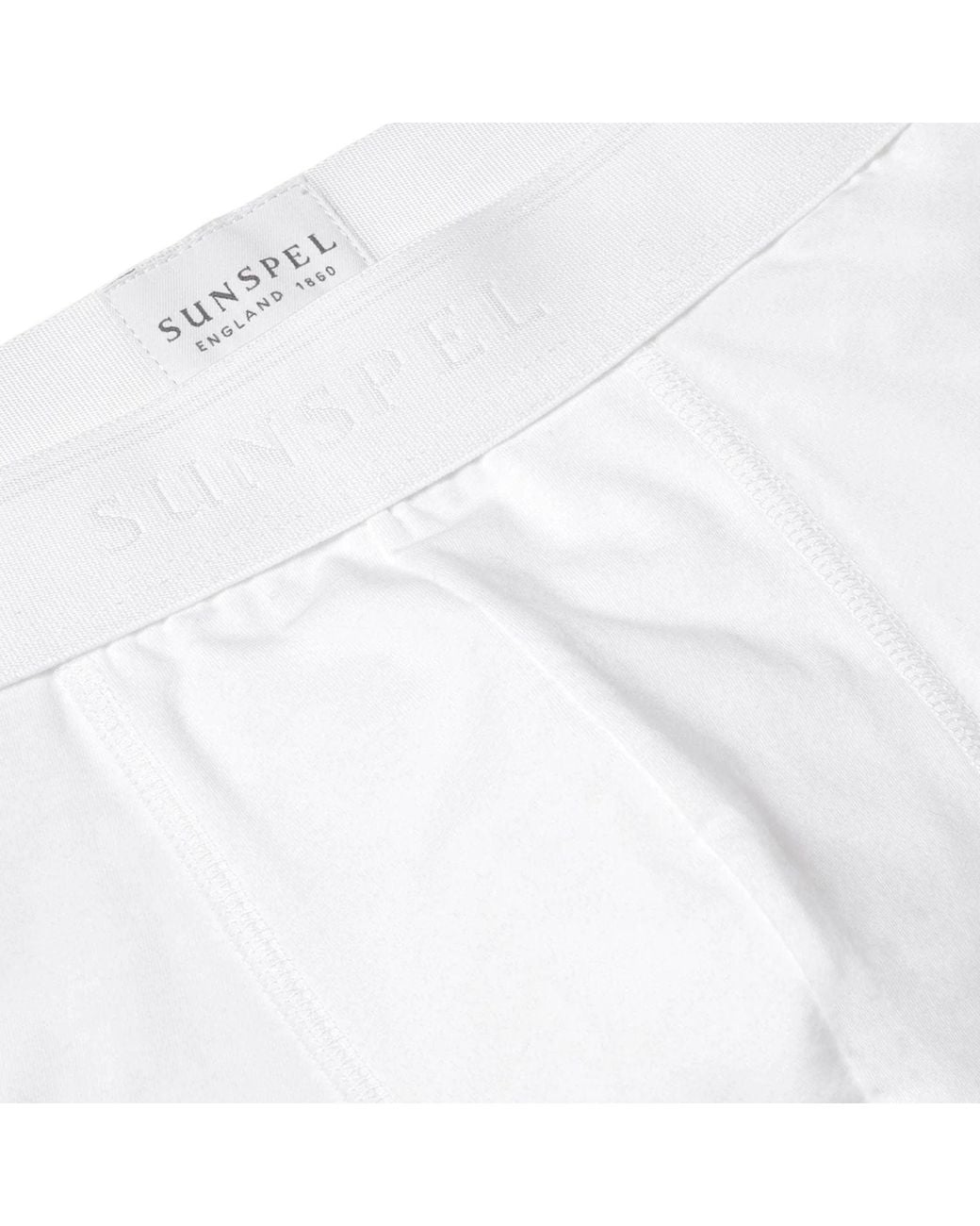 Sunspel White Stretch Cotton Boxer Briefs for men