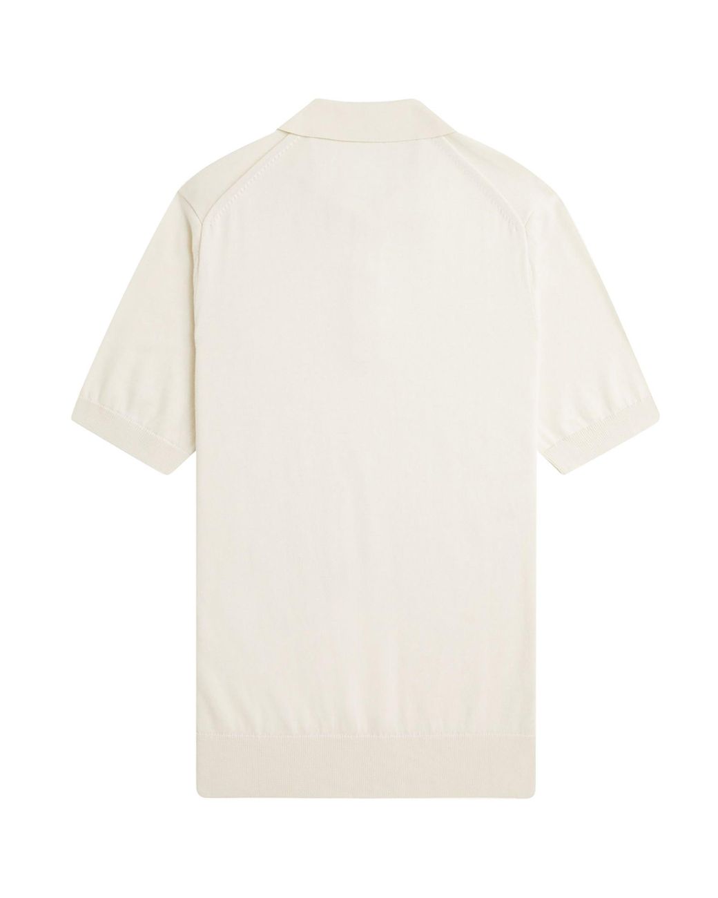 Fred Perry White Knitted Cotton Shirt for men